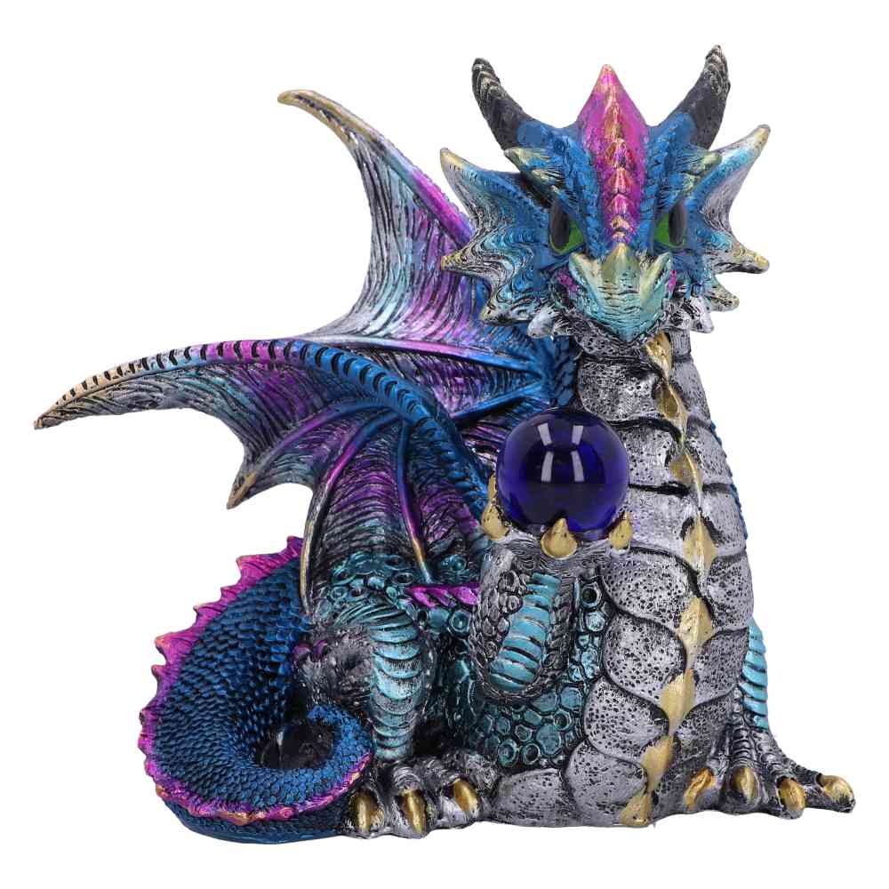 Nemesis Now - Orb Hoard (Blue) 15.5cm Figurine - Dragon - Multicolore